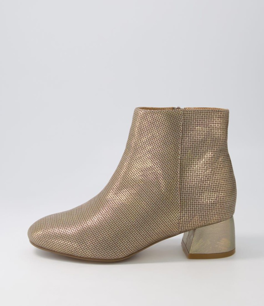 Shoes ZIERA | Ziggys W Argento Cut Leather Ankle Boots