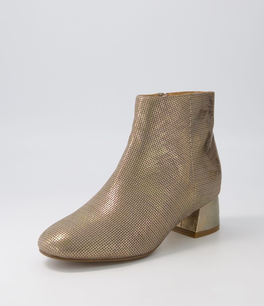 Shoes ZIERA | Ziggys W Argento Cut Leather Ankle Boots