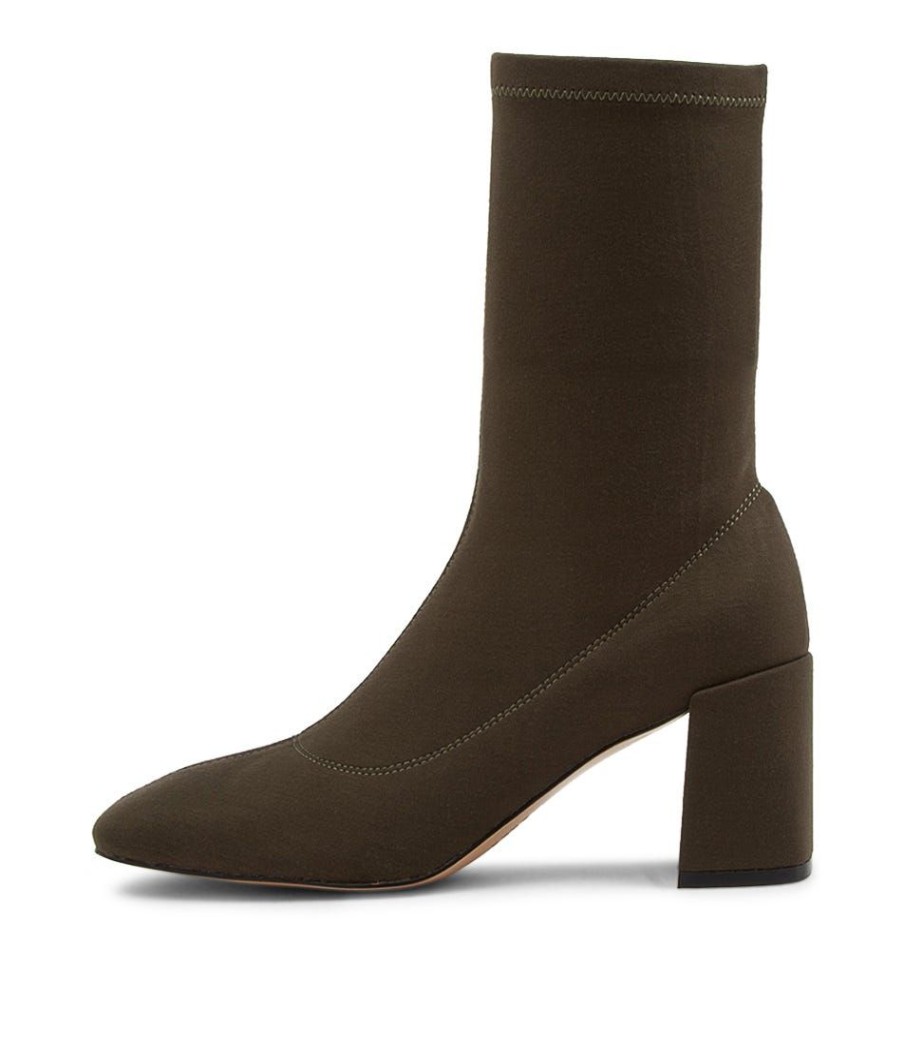 Shoes MOLLINI | Tellme Olive Fabric Ankle Boots