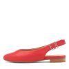 Shoes ZIERA | Lisa W Red Leather Flat Shoes