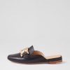 Shoes TOP END | Fumi Black Leather Mules