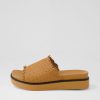 Shoes DIANA FERRARI | Below Dark Tan Leather Slides