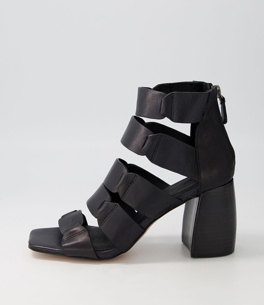 Shoes MOLLINI | Tobee Black Leather Sandals Bh