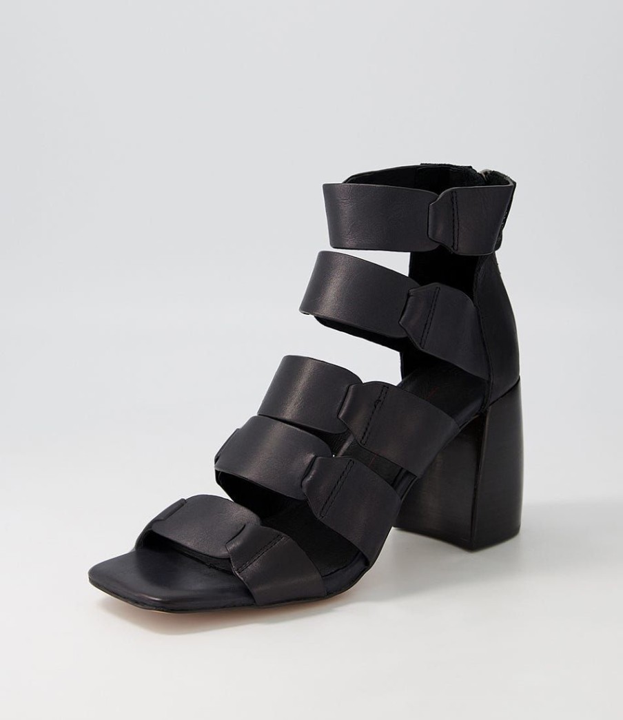 Shoes MOLLINI | Tobee Black Leather Sandals Bh