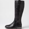 Shoes DJANGO & JULIETTE | Matteat Black Leather Knee High Boots