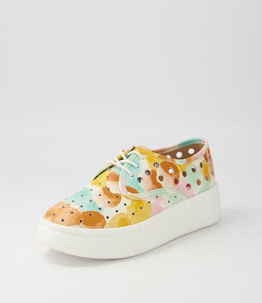 Shoes ROLLIE | Derby City Circle Colour Burst Leather Sneakers