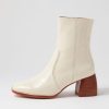 Shoes MOLLINI | Pandi Vanilla Patent Leather Ankle Boots