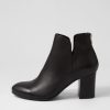 Shoes TOP END | Ufollow Black Leather Ankle Boots