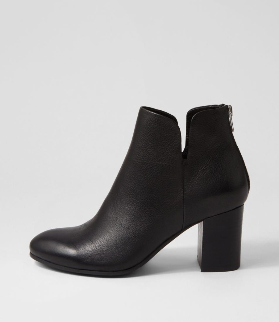 Shoes TOP END | Ufollow Black Leather Ankle Boots