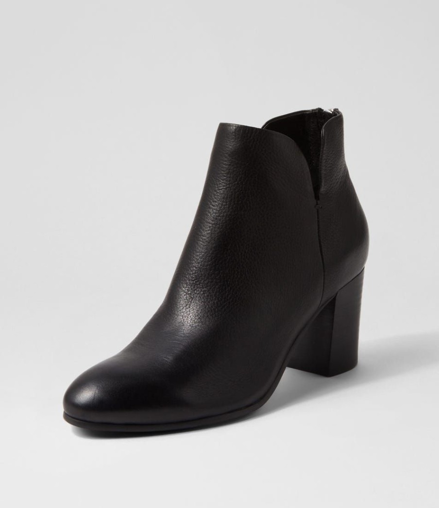 Shoes TOP END | Ufollow Black Leather Ankle Boots