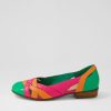 Shoes DJANGO & JULIETTE | Doddo Bright Emerald Orange Multi Ballet Flats