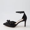 Shoes TOP END | Benzals Black Satin Heels