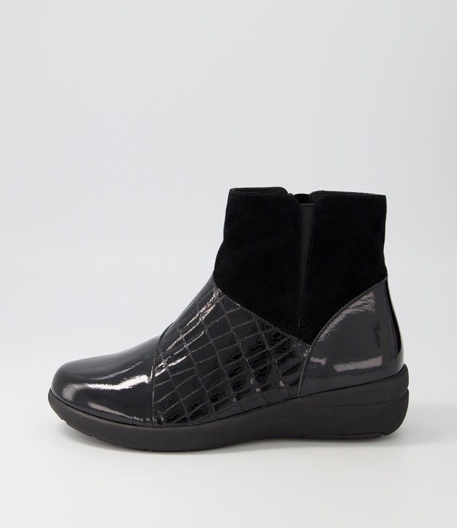 Shoes ZIERA | Ninnel W Black Mix Ankle Boots