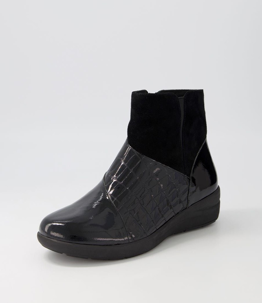 Shoes ZIERA | Ninnel W Black Mix Ankle Boots