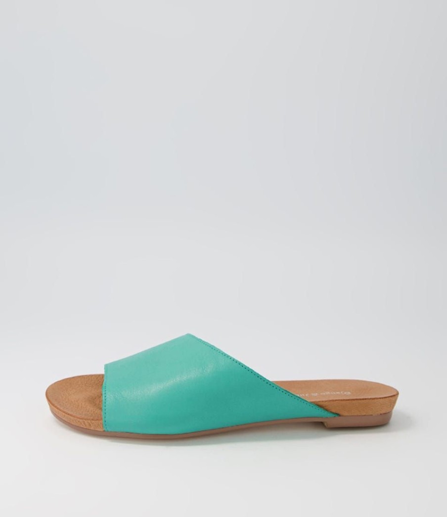 Shoes DJANGO & JULIETTE | Jerica Spearmint Leather Slides