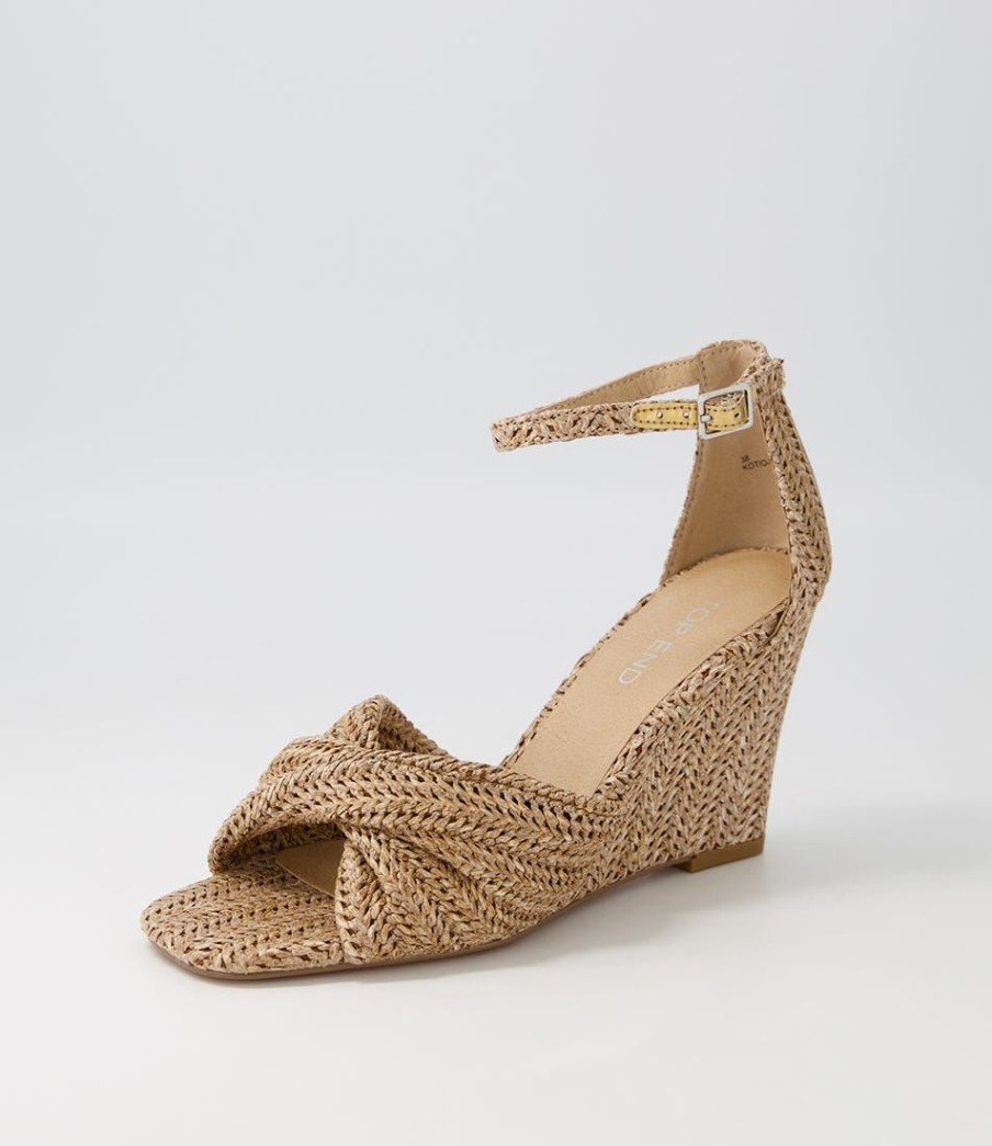 Shoes TOP END | Kotio Coffee Syn Raffia Espadrilles