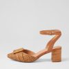 Shoes DIANA FERRARI | Lasha Natural Dark Tan Woven Leather Heels