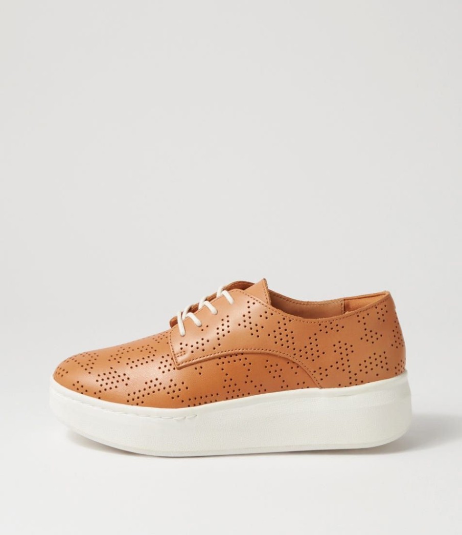 Shoes ROLLIE | Derby City Maze Soft Tan Rose Gold Leather Sneakers