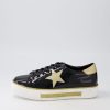 Shoes DJANGO & JULIETTE | Fonno Black Gold Glam Patent Leather Sneakers