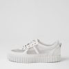 Shoes DJANGO & JULIETTE | Obitta White Mesh Leather Sneakers