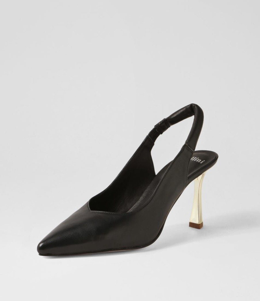 Shoes MOLLINI | Traina Black Gold Leather Heels