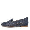 Shoes ZIERA | Cindra Xf Navy Leather Loafers