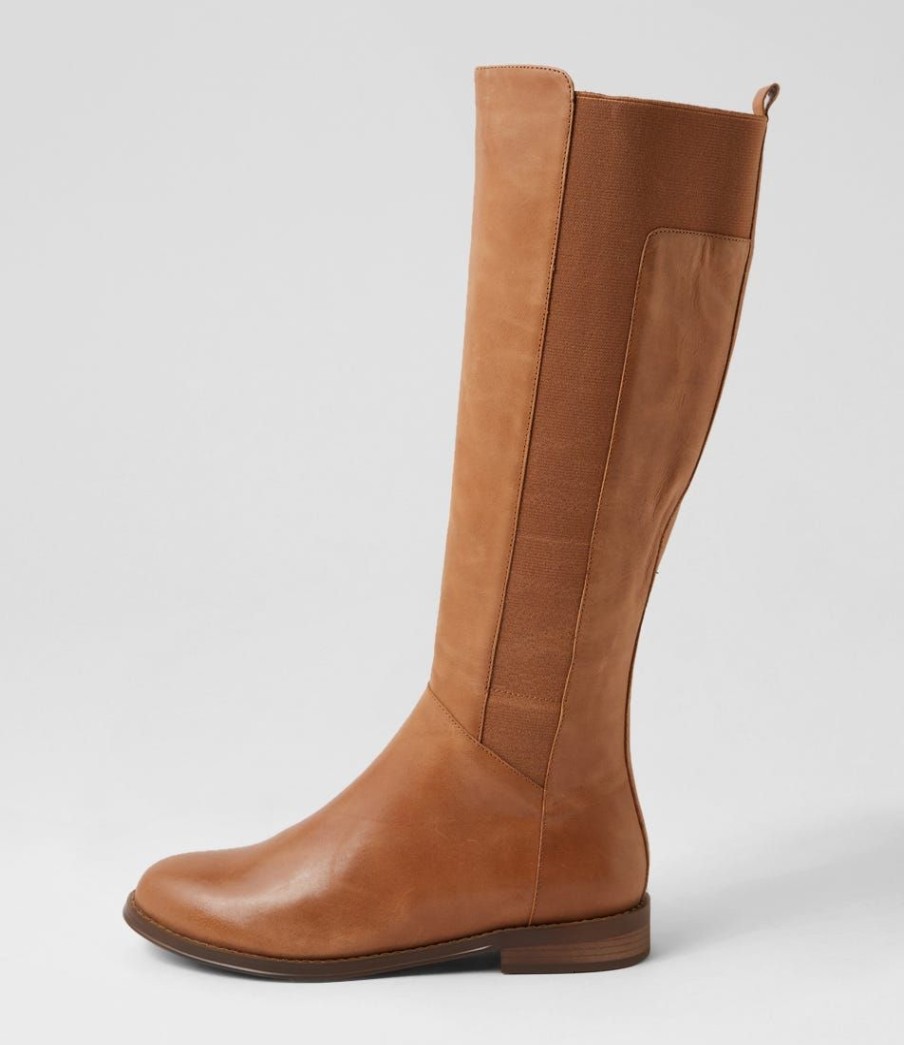 Shoes DJANGO & JULIETTE | Youss Dark Tan Leather Knee High Boots