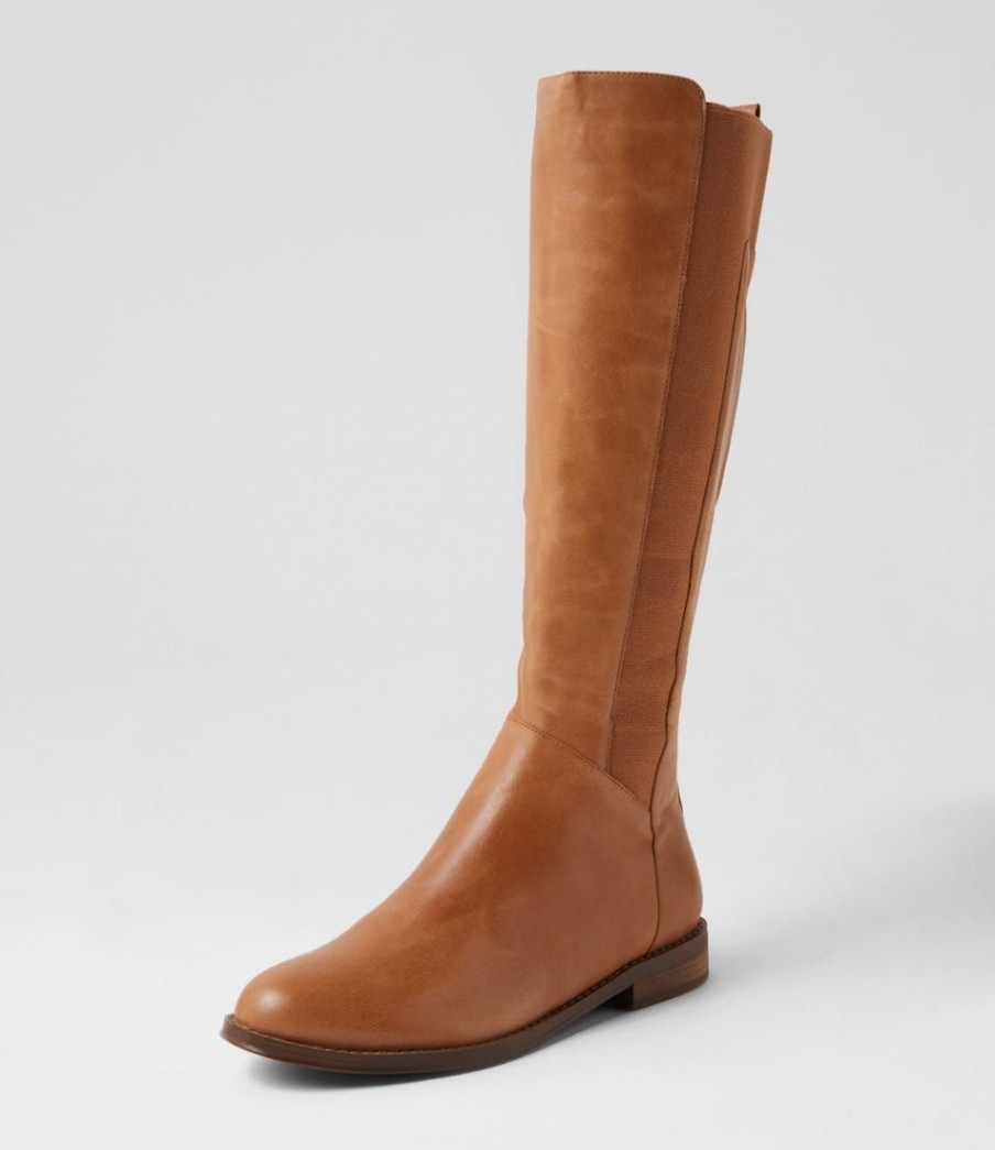 Shoes DJANGO & JULIETTE | Youss Dark Tan Leather Knee High Boots