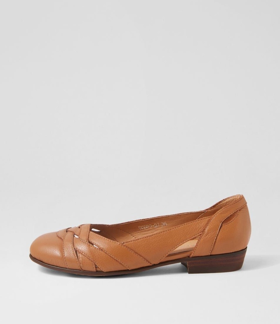 Shoes DJANGO & JULIETTE | Doddo Dark Tan Leather Ballet Flats