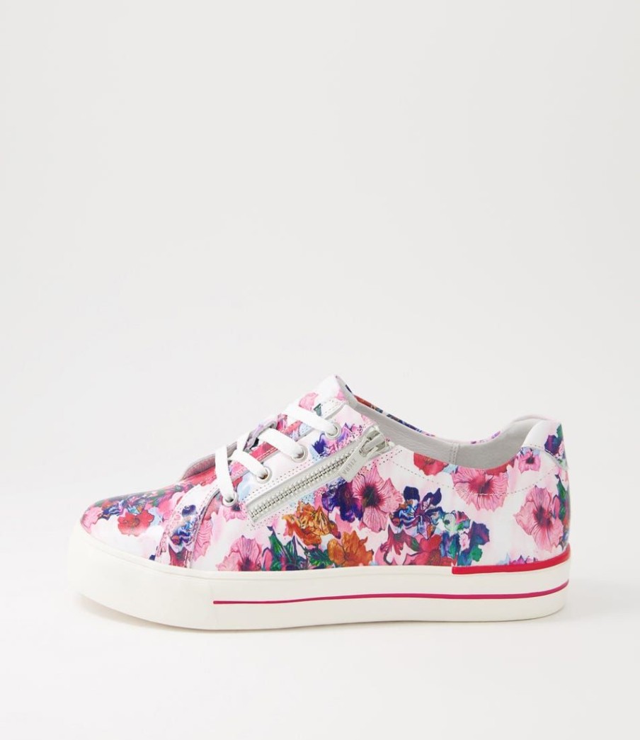 Shoes ZIERA | Audry W Poppy Print Leather Sneakers