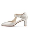 Shoes DJANGO & JULIETTE | Trinities Pale Gold Lizard Pump Heels