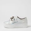 Shoes DJANGO & JULIETTE | Wabble Silver Rainbow Leather Sneakers