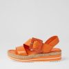 Shoes DJANGO & JULIETTE | Atory Bright Orange Leather Sandals