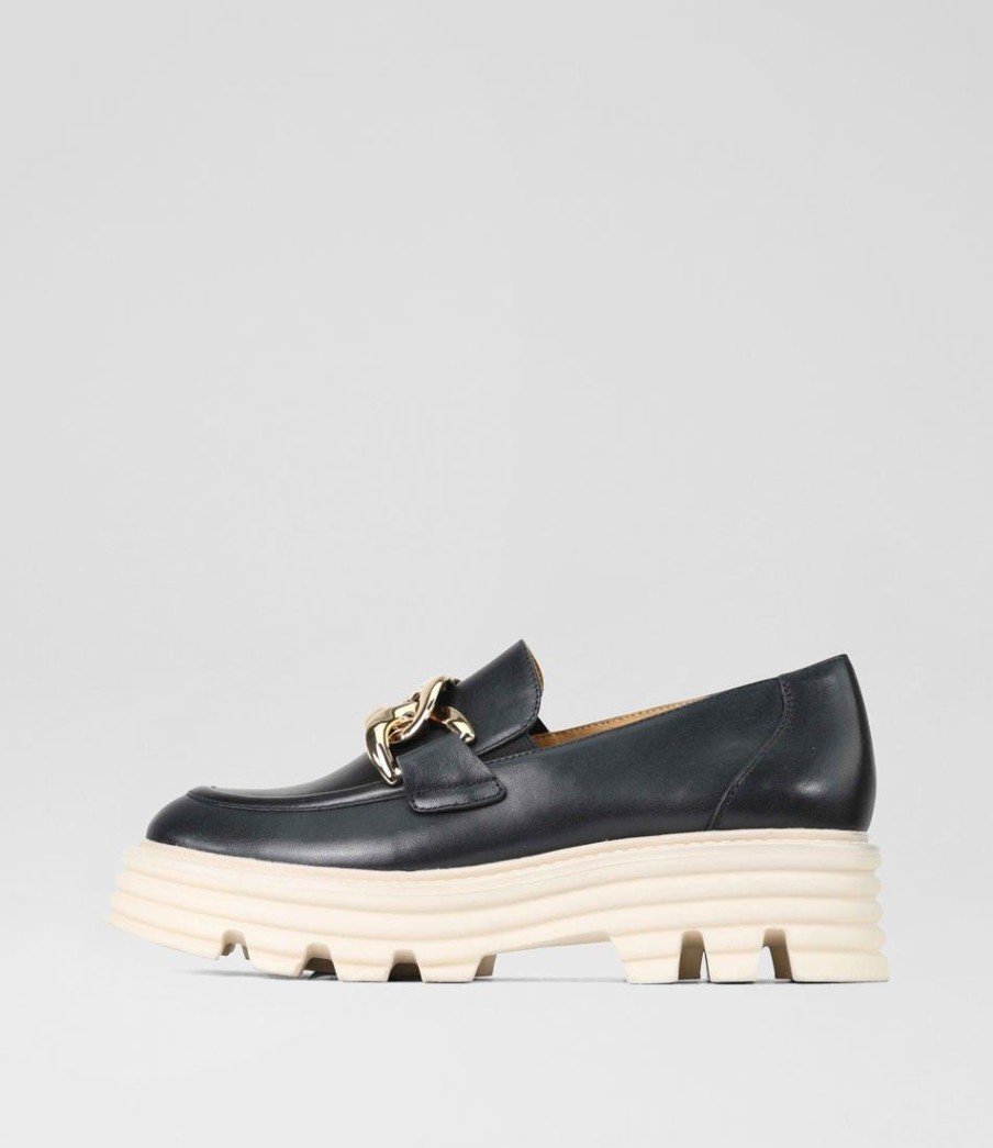 Shoes EOS | Samira Black Leather Loafers