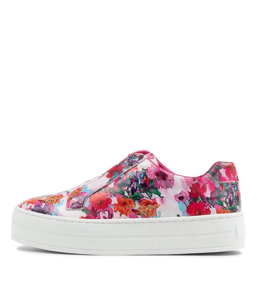 Shoes DJANGO & JULIETTE | Shia Poppy Print Leather Sneakers Ws