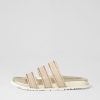 Shoes DJANGO & JULIETTE | Tonala Gold Vinylite Slides