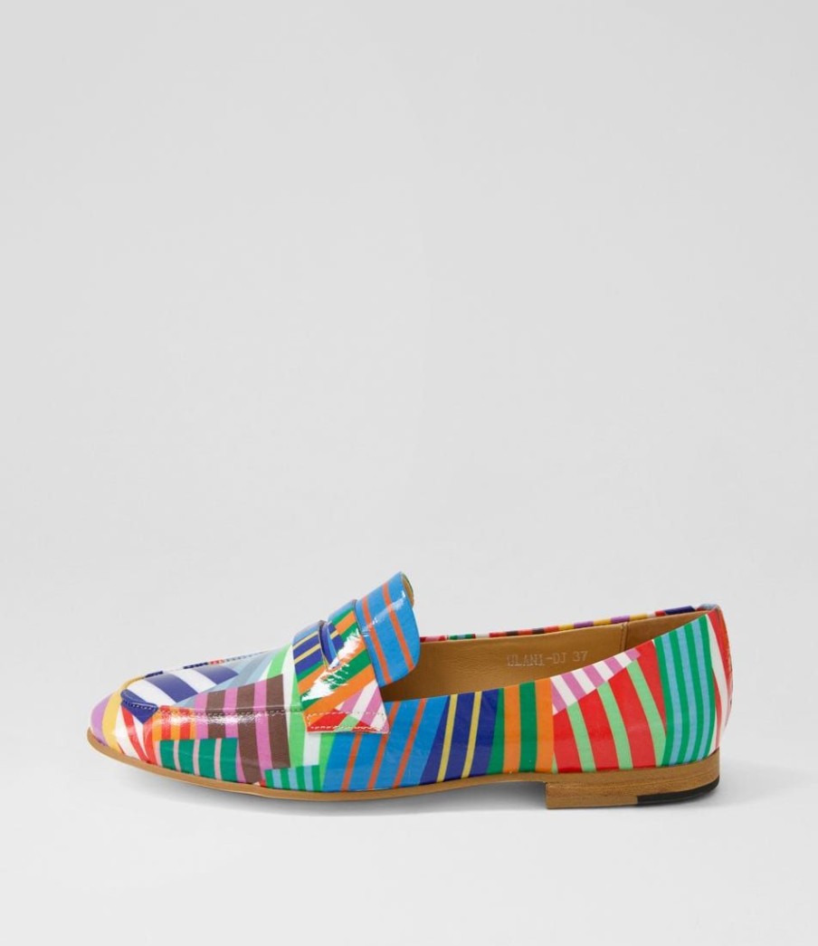 Shoes DJANGO & JULIETTE | Ulani Stripe Multi Patent Leather Loafers