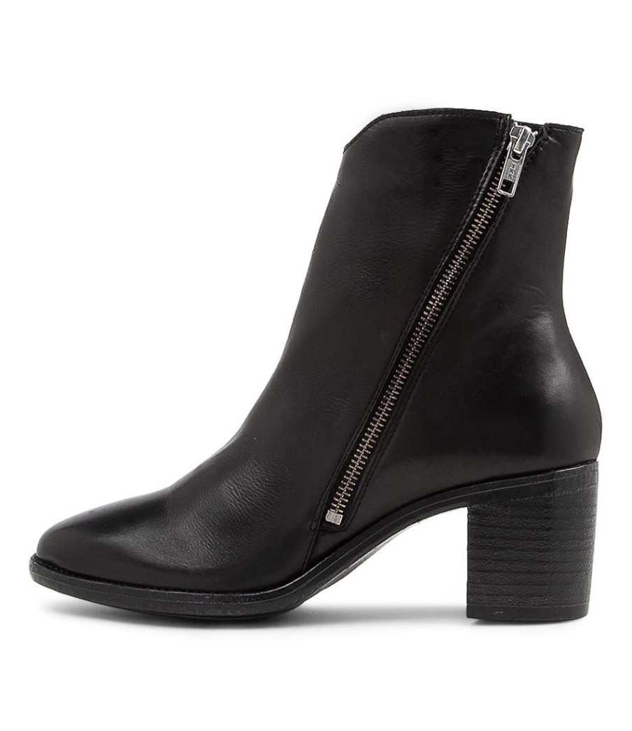 Shoes EOS | Seraphin Black Leather Ankle Boots