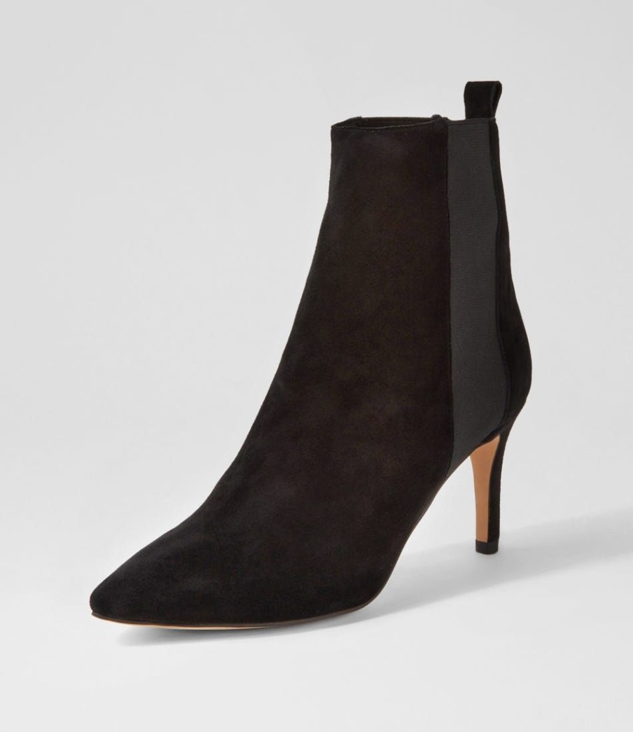 Shoes TOP END | Bryann Black Suede Elastic Chelsea Boots