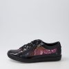 Shoes ZIERA | Donalds Xf Black Floral Patent Leather Sneakers