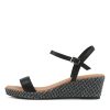 Shoes DJANGO & JULIETTE | Shielas Black Weave Leather Sandals