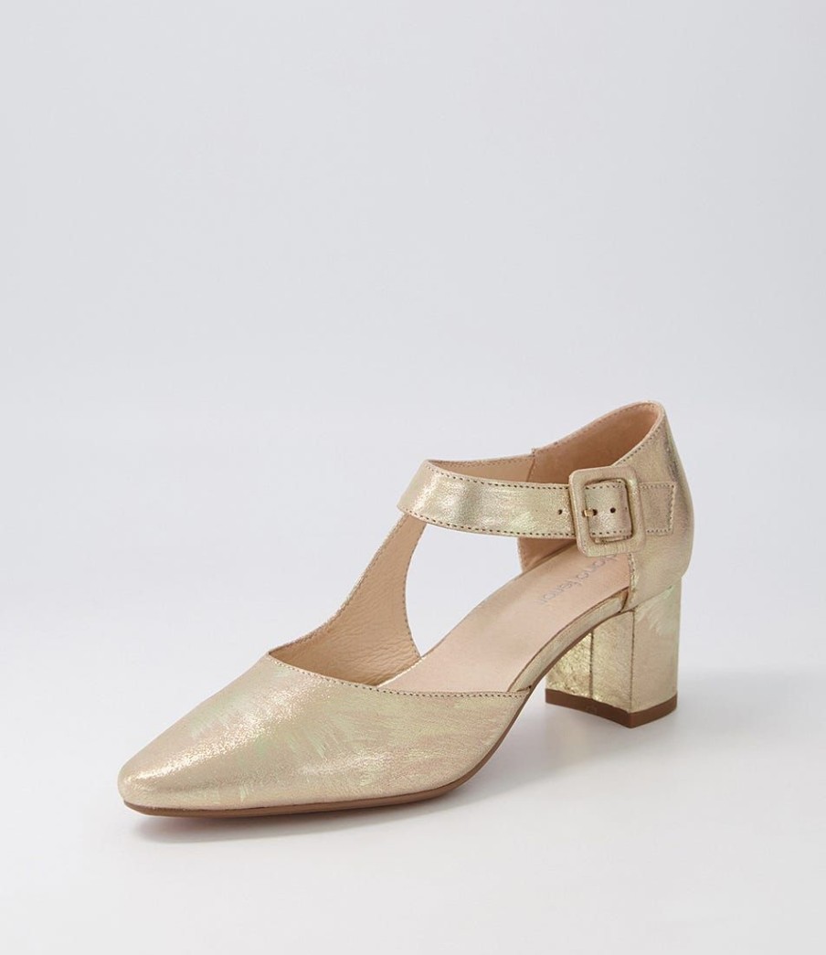 Shoes DIANA FERRARI | Latisha Pale Gold Brushed Leather Heels