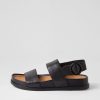 Shoes DJANGO & JULIETTE | Quffle Black Leather Sandals