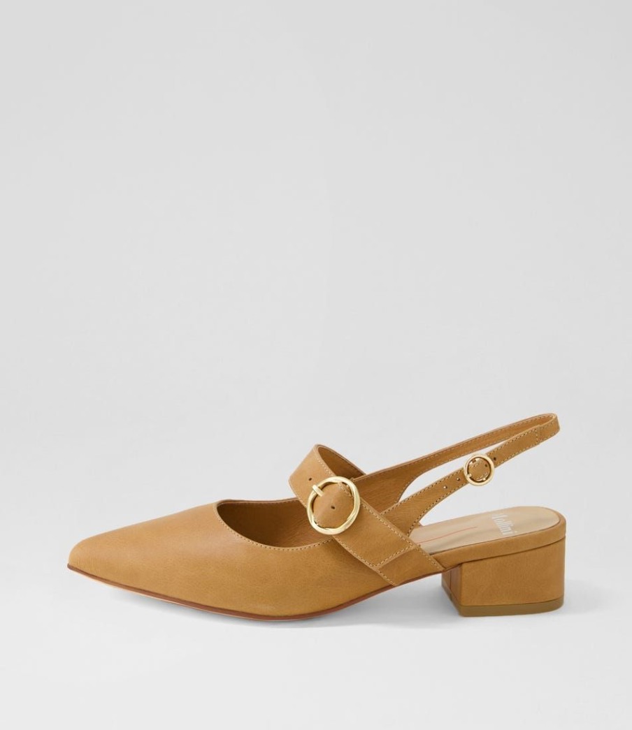 Shoes MOLLINI | Thetime Tan Leather Mary Jane Heels