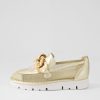 Shoes TOP END | Esin Pale Gold Mesh Leather Sneakers