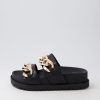 Shoes DJANGO & JULIETTE | Ube Black Leather Sandals