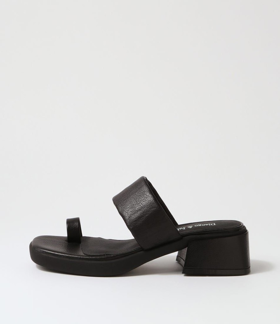 Shoes DJANGO & JULIETTE | Panga Black Leather Sandals