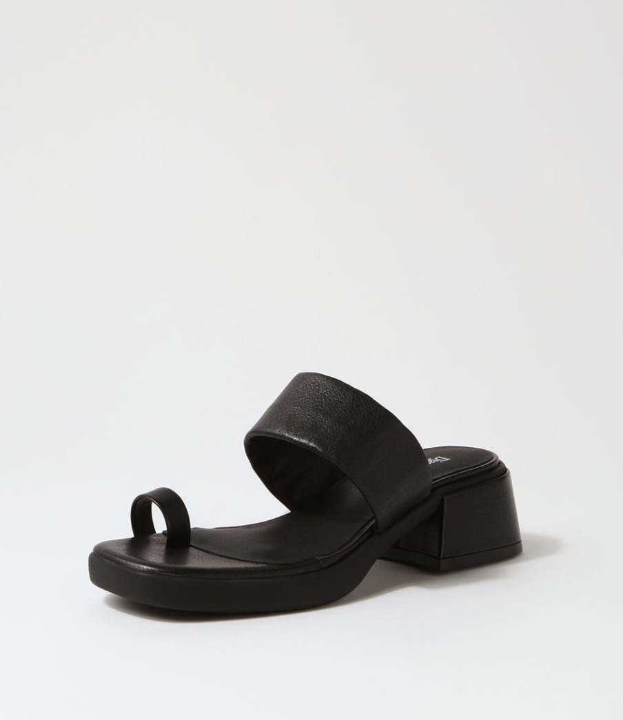 Shoes DJANGO & JULIETTE | Panga Black Leather Sandals