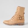 Shoes DJANGO & JULIETTE | Mekhi Cappuccino Leather Lace Up Boots