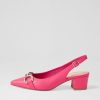 Shoes TOP END | Abrar Bright Pink Leather Heels